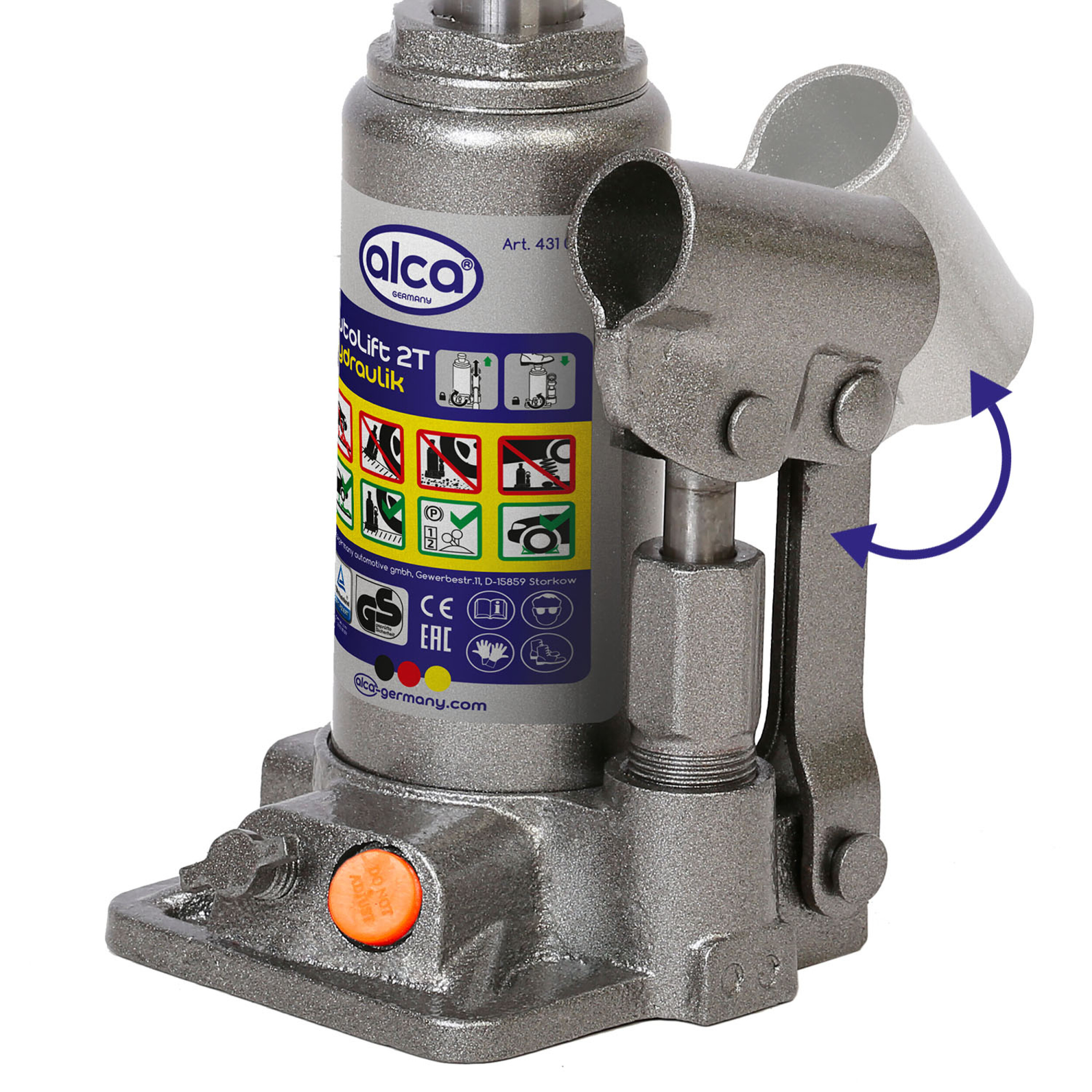 Hydraulischer Unterstellheber im Koffer | alca® Auto Lift Hydraulik 2t