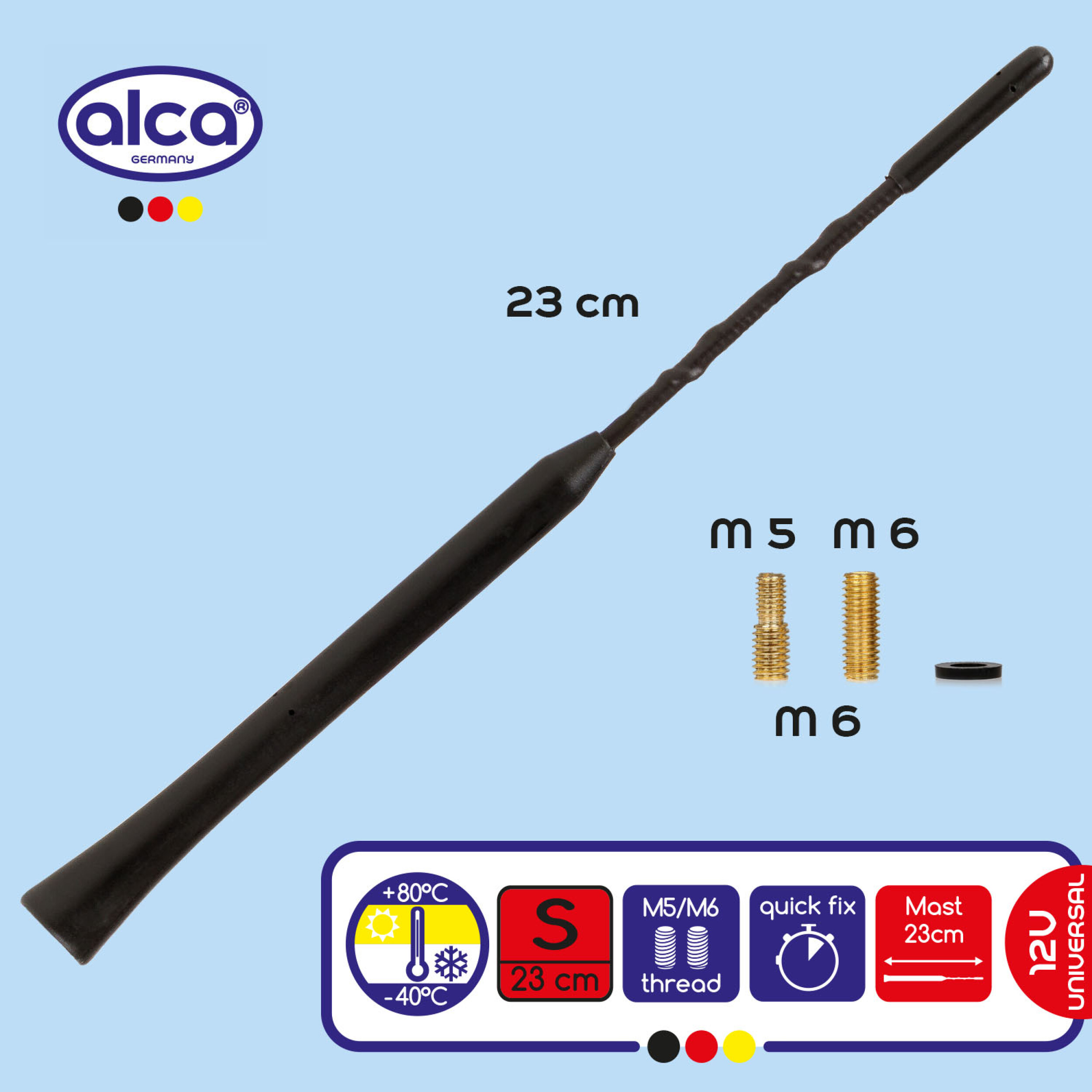 Universal Antennen-Ersatzstab S 23 cm | alca® Antenne Replacement S