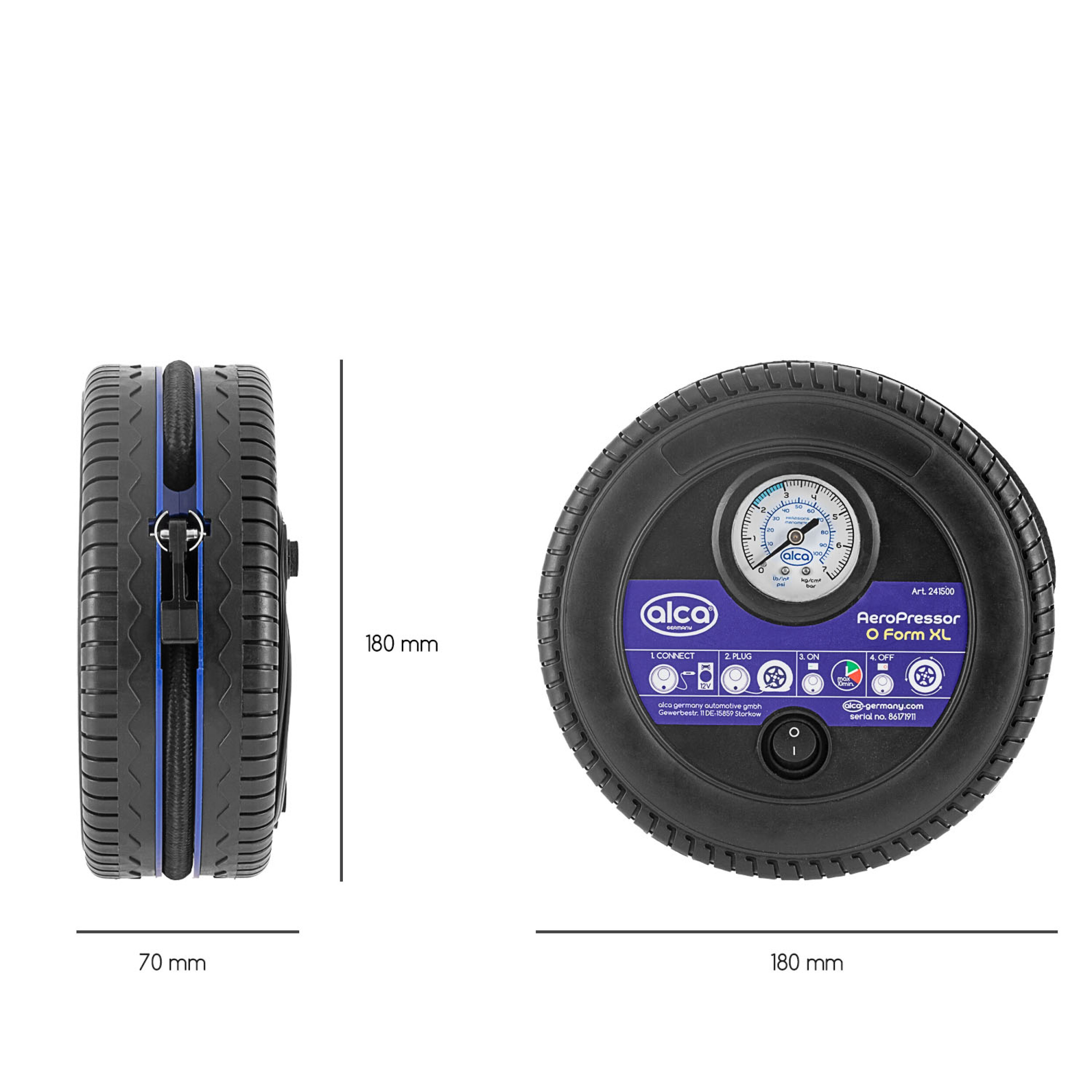 O-Form Kompressor 12V | alca® AeroPressor O Form XL