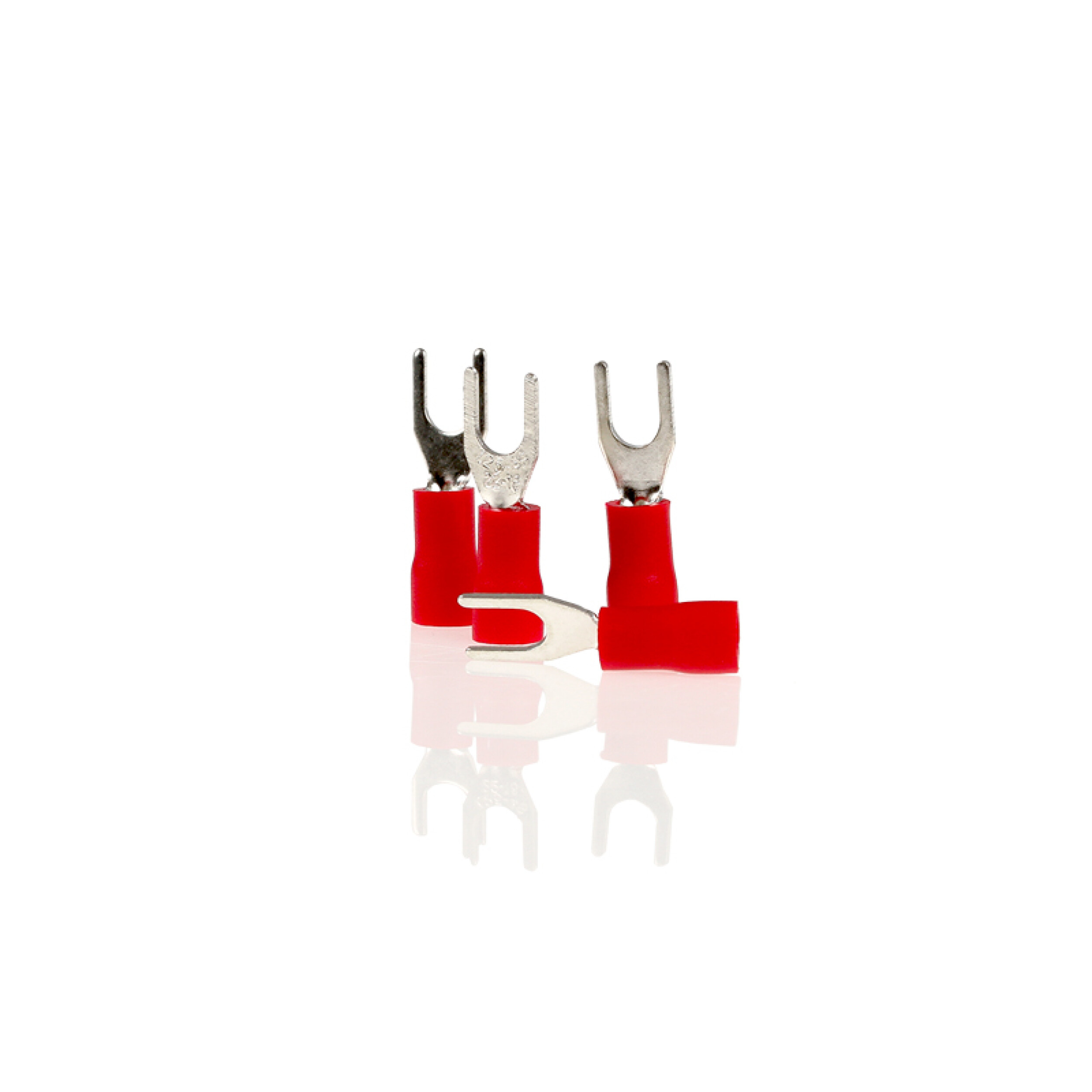 Gabel-Kabelschuhe rot 4,3mm 10St. | alca® Cable Connect