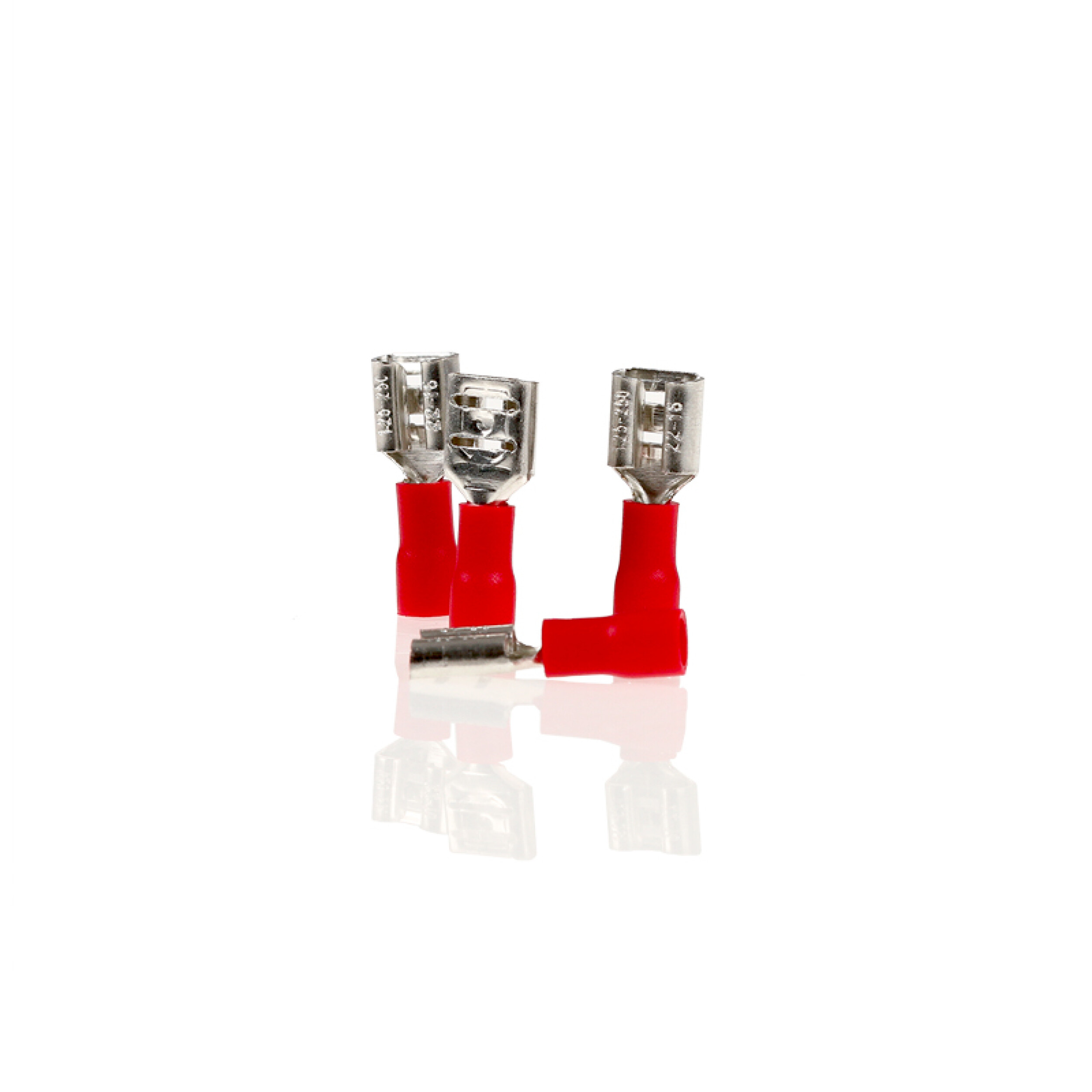 Flachsteckhülsen rot 6,3mm 10St. | alca® Cable Connect