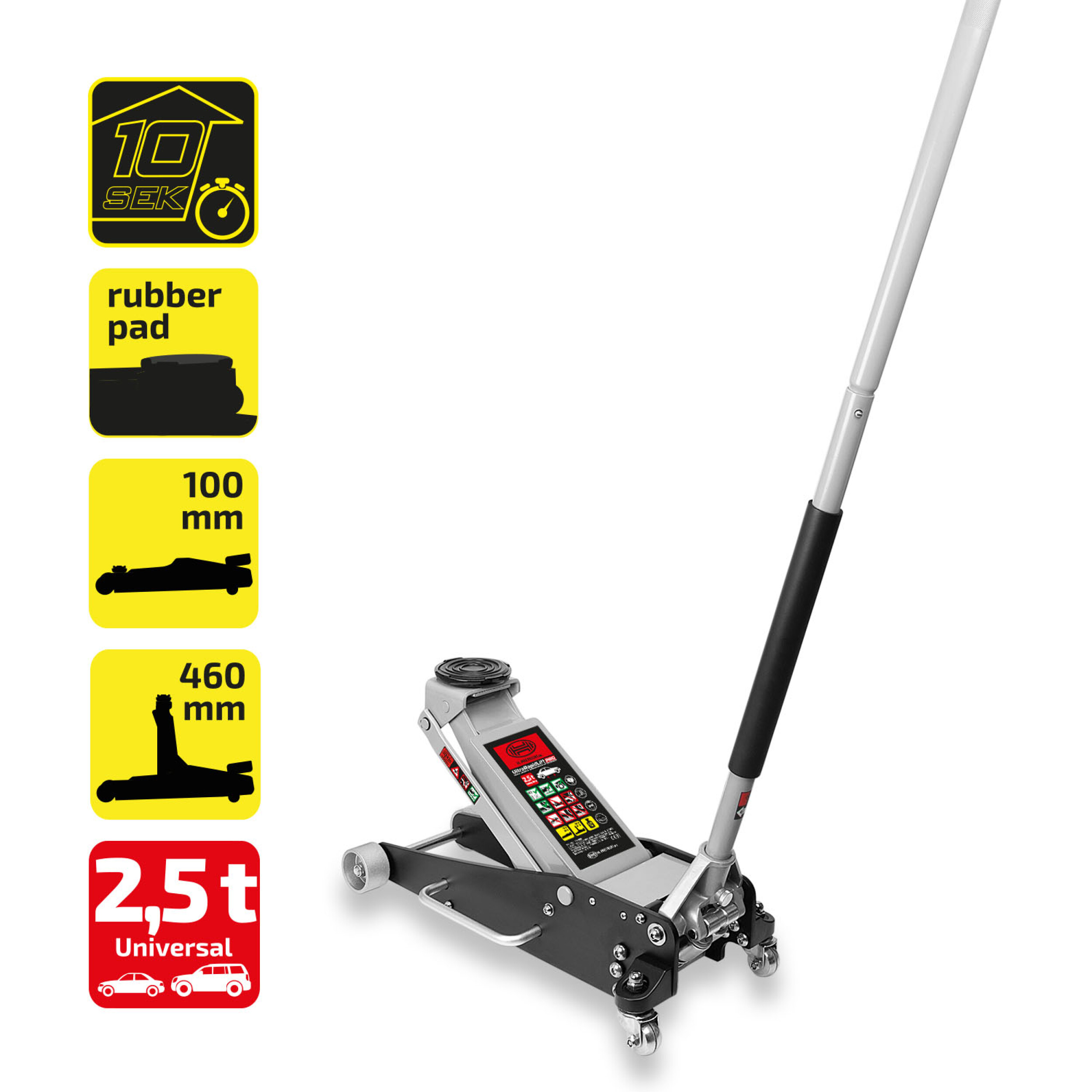 Premium maneuvering jack 2.5 t | HEYNER® UltraRapidLift PRO