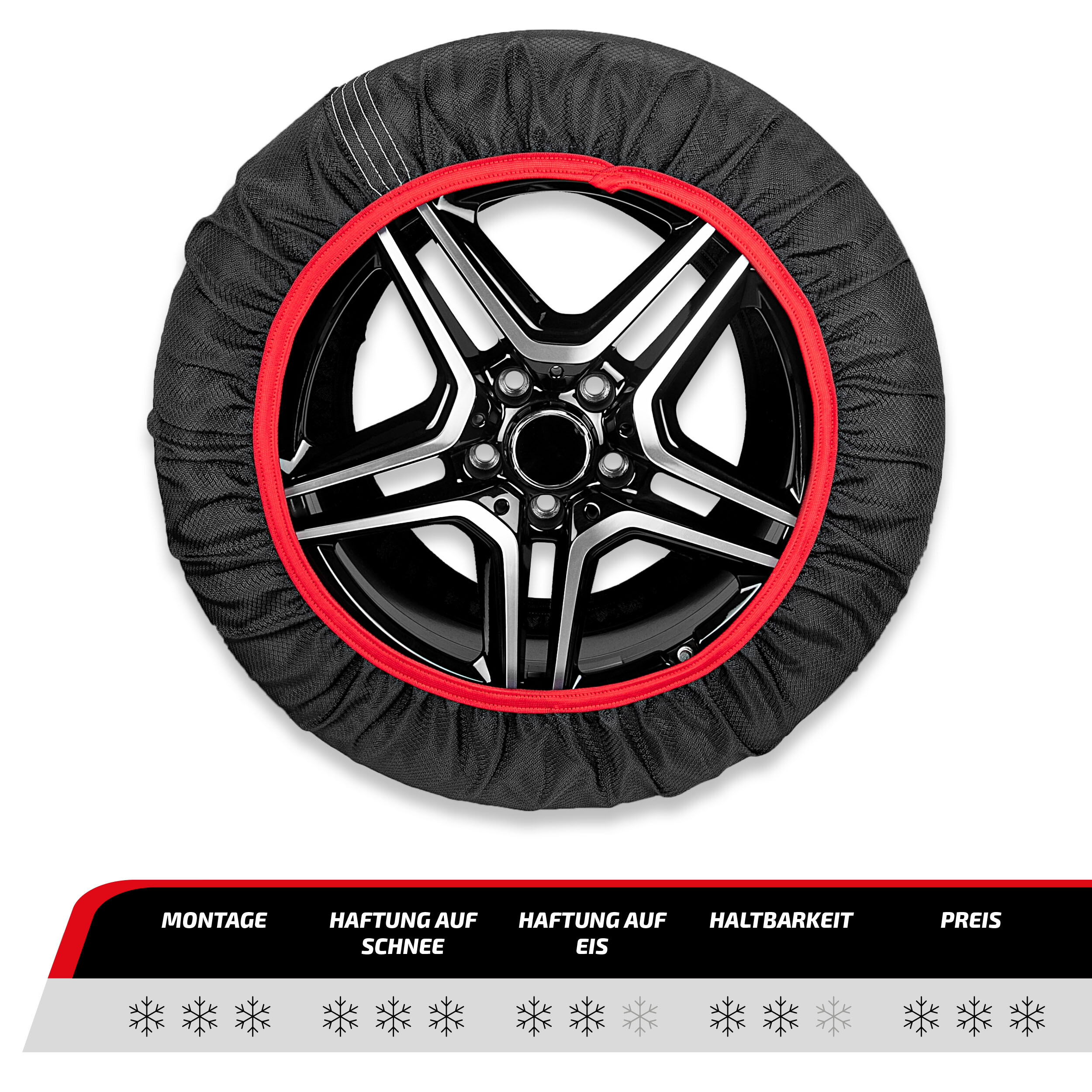 Textile Schneeketten 2er-Set M | HEYNER® SNOW GRIP PRO M