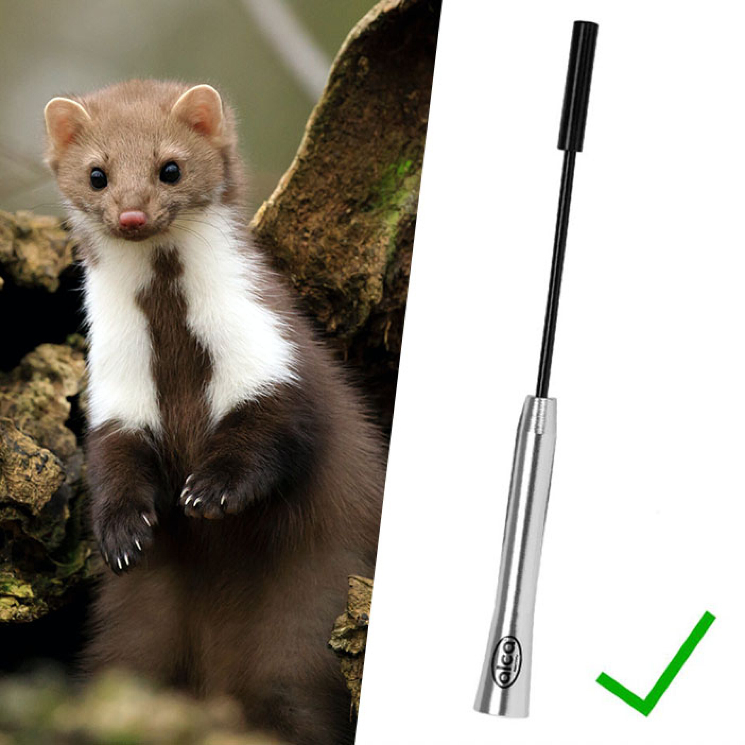 Antennen-Ersatzstab "Marder Stopp" | alca® Antenna 27cm Silver Metall