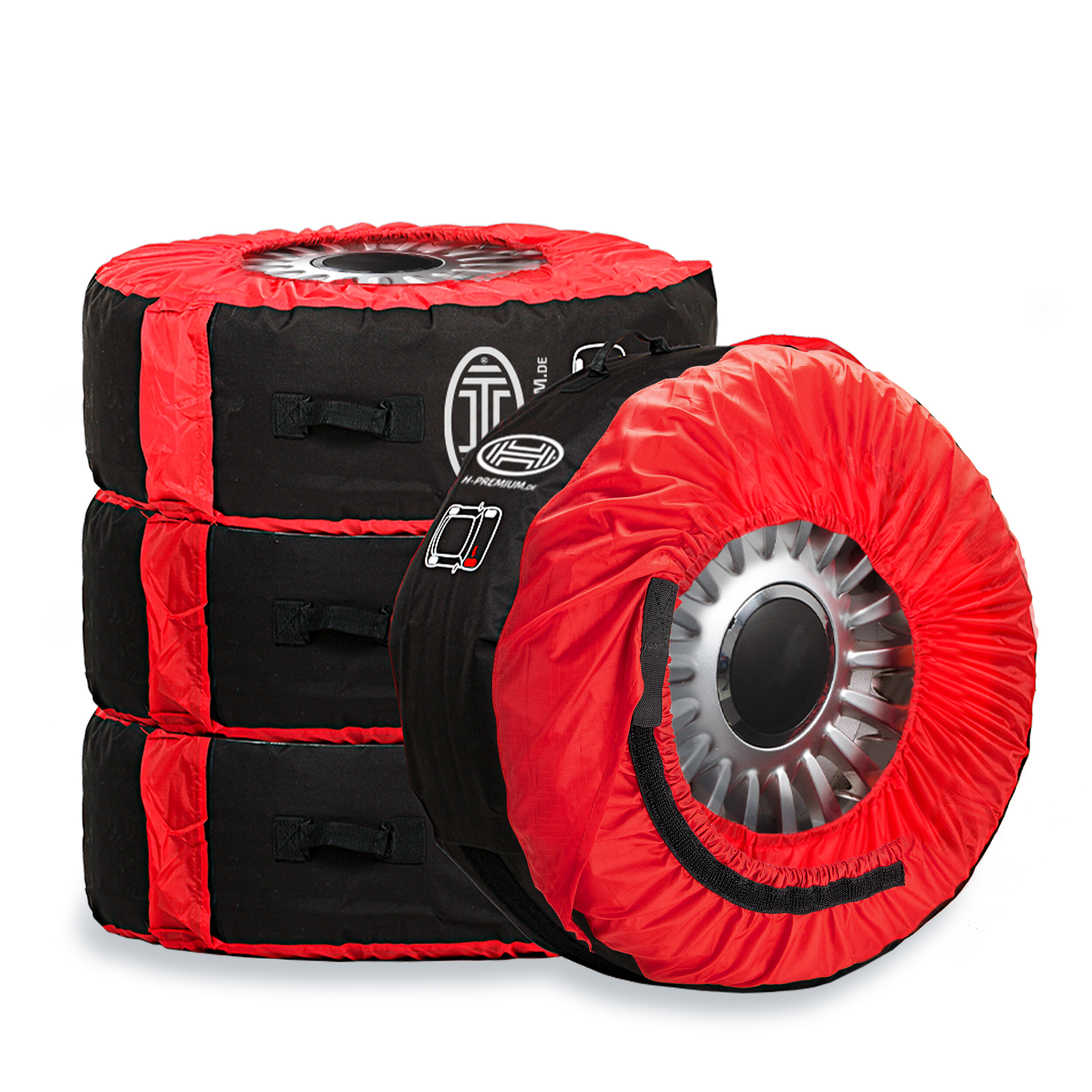 Reifentaschen 4er-Set | HEYNER® Auto WheelStar PRO VELCRO