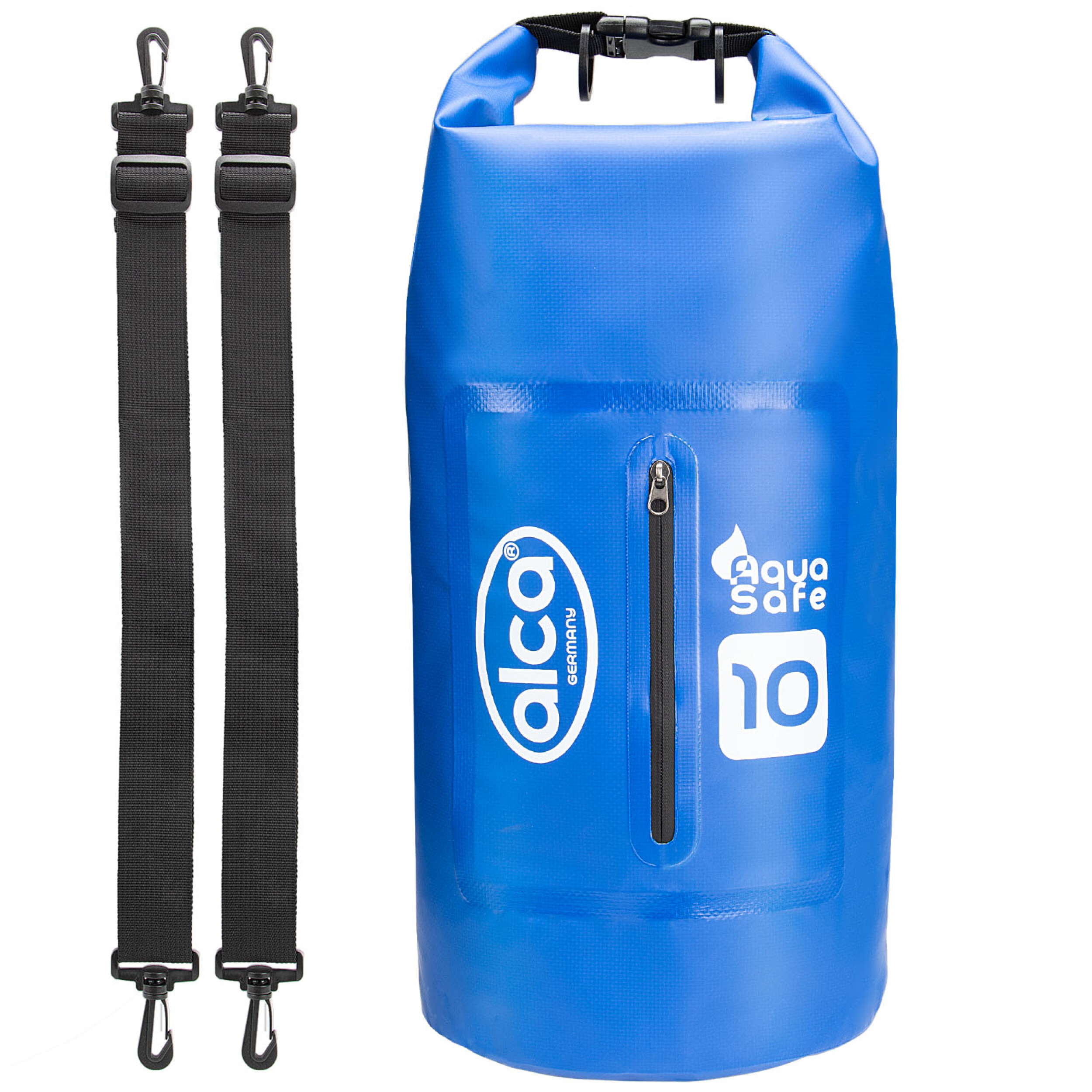 Wasserdichter Packsack mit Reißverschlusstasche | alca® DRY BAG 10L