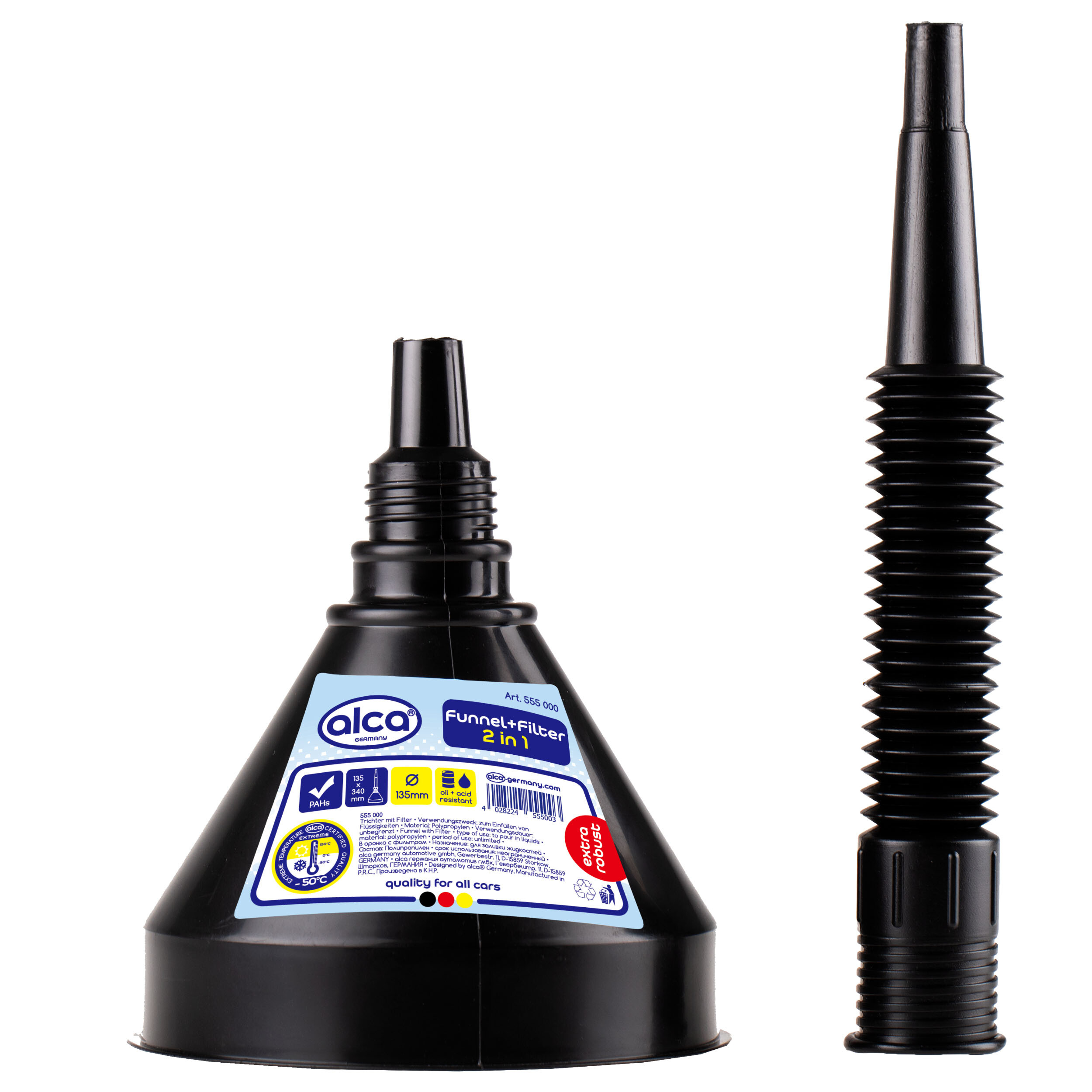 Trichter mit Filter | alca® Funnel+Filter 2in1