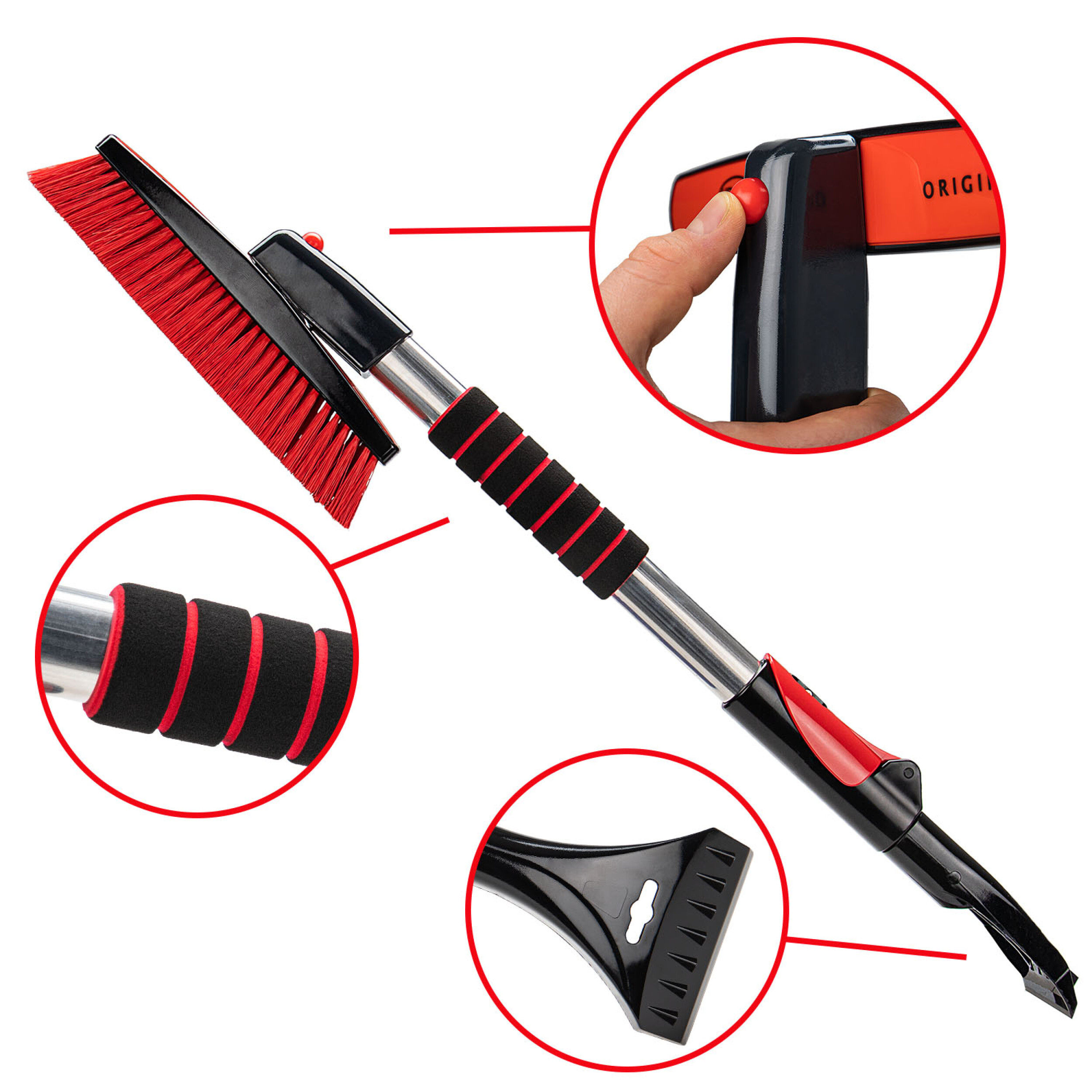 Teleskop-Schneebesen, Eiskratzer & Eisbrecher (3 in 1) | HEYNER® SnowStar XL PRO