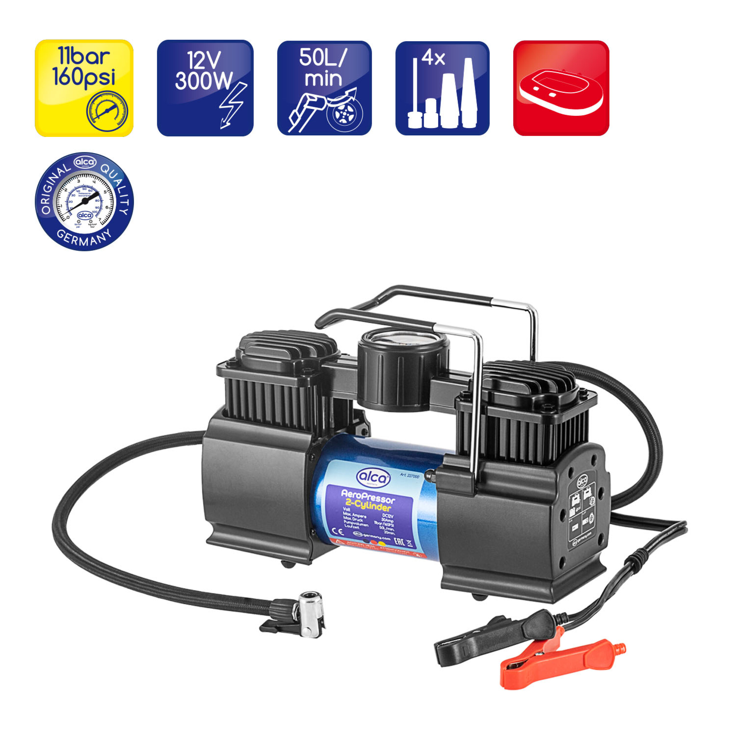 Kraft-Kompressor 12 V | alca® AeroPressor 2 Zylinder
