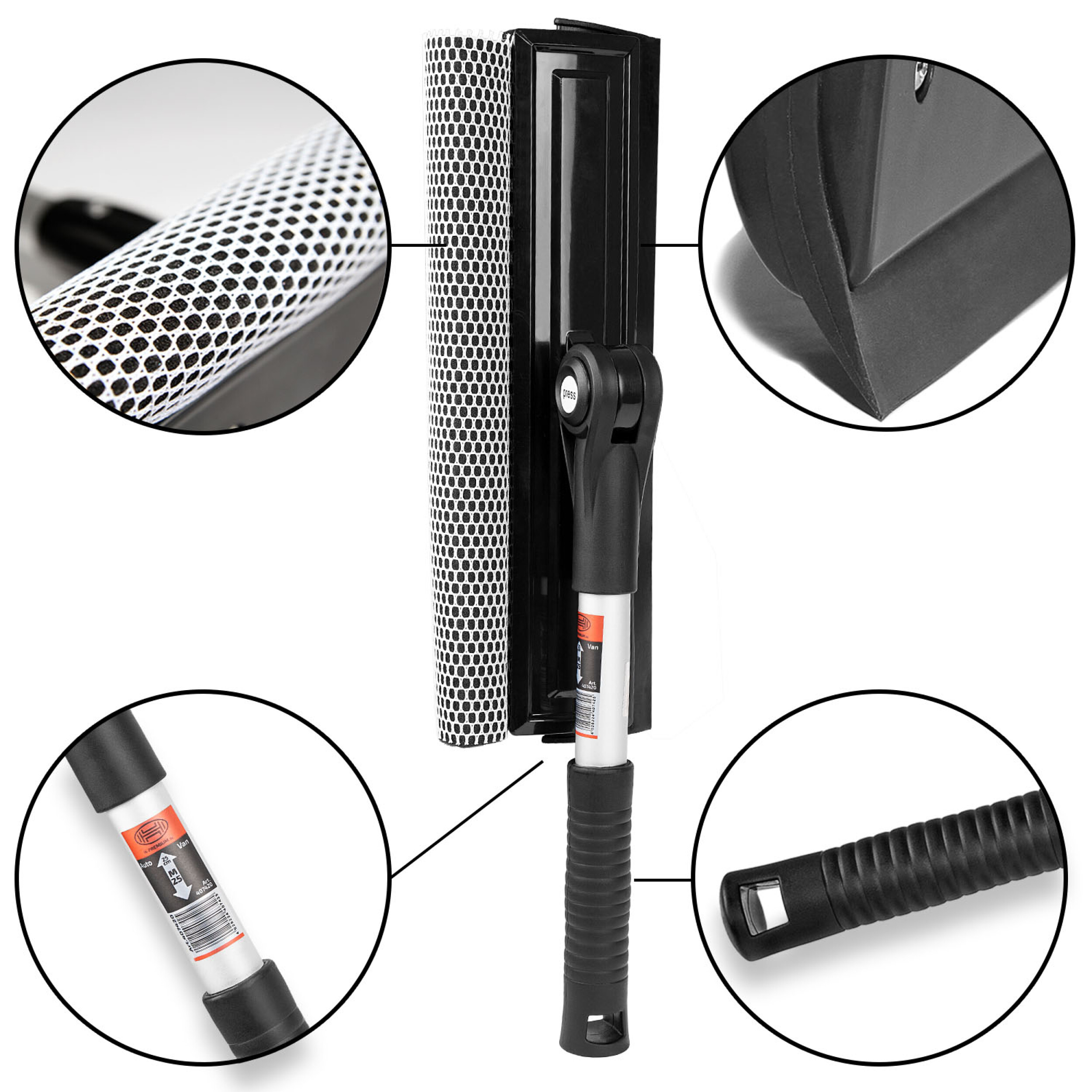 Scheibenreiniger Alu S25x25 faltbar | HEYNER® Super Cleaner S25 PRO