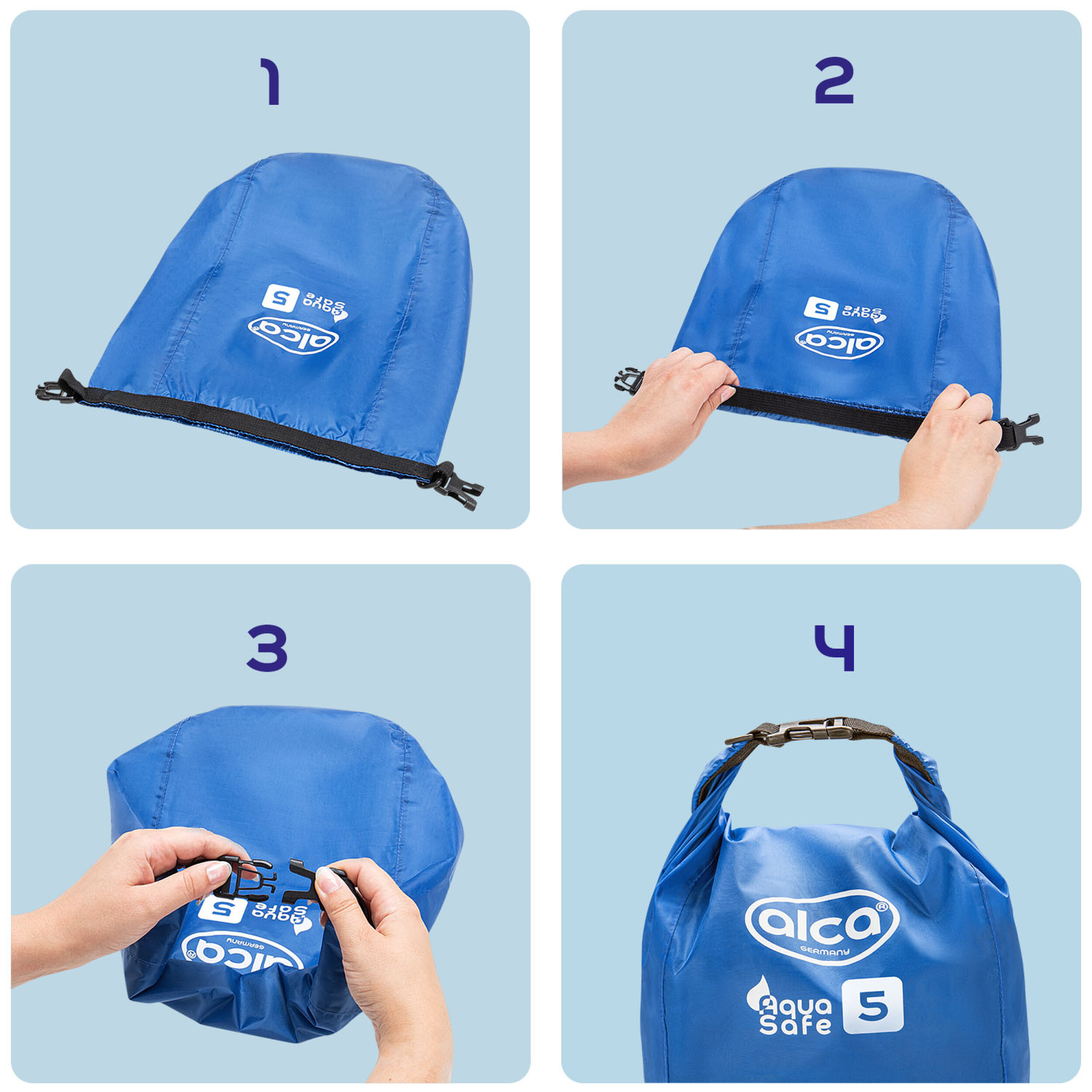 Waterproof pack sack | alca® AquaSafe CargoBag 5L