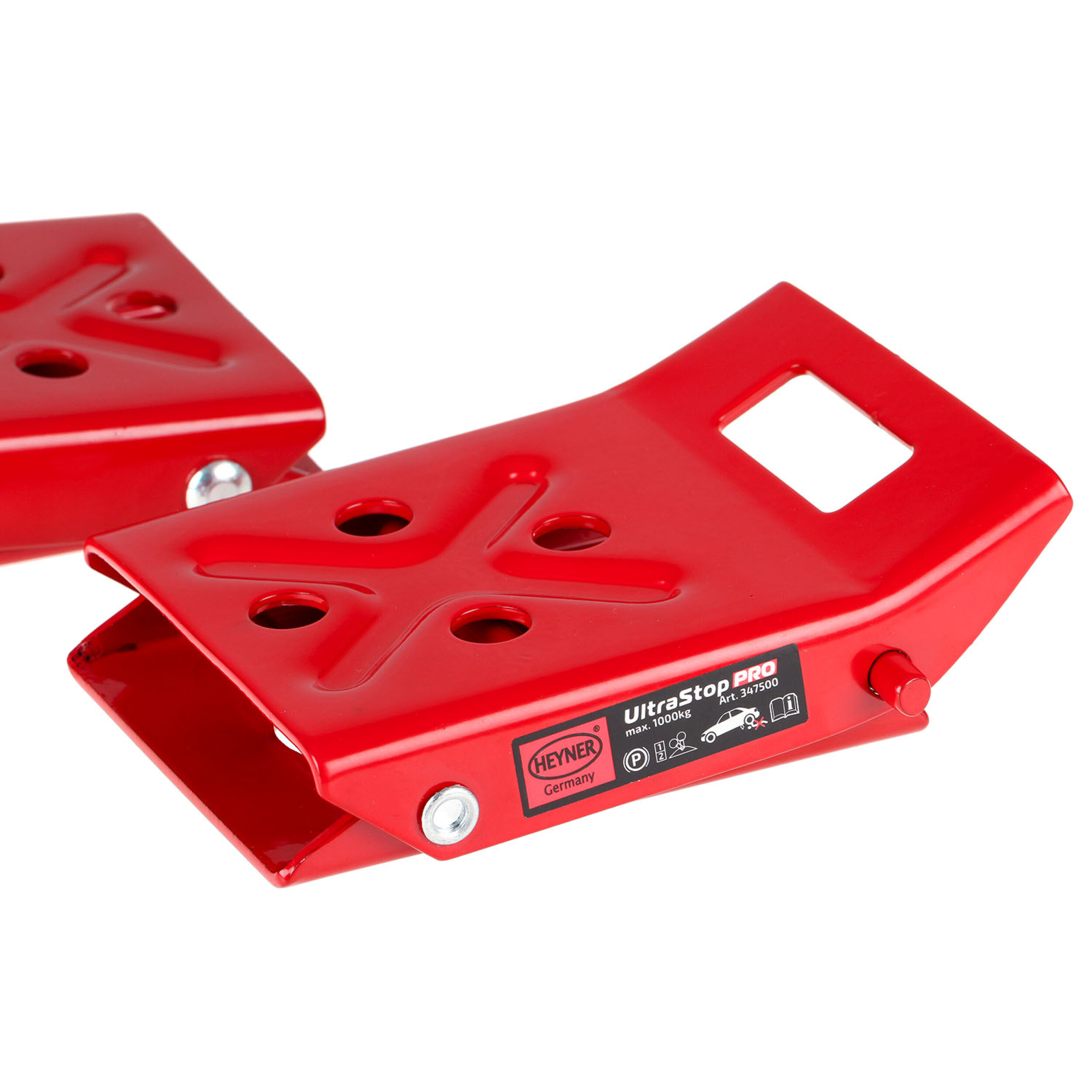 Wheel chock 1000kg set of 2 | HEYNER® UltraStop PRO