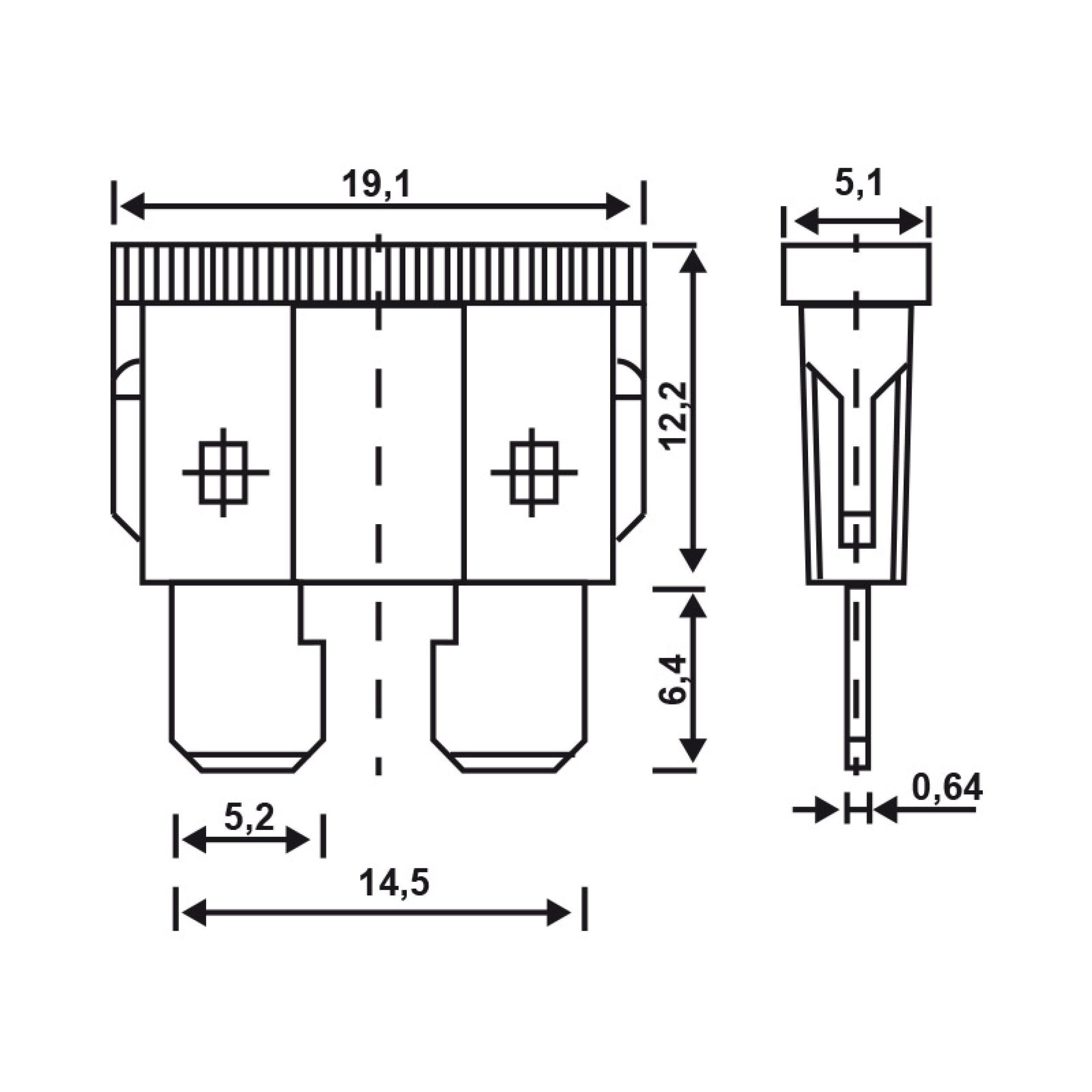Flach-Sicherungen 5er-Set | alca® Fuse ATS 2A