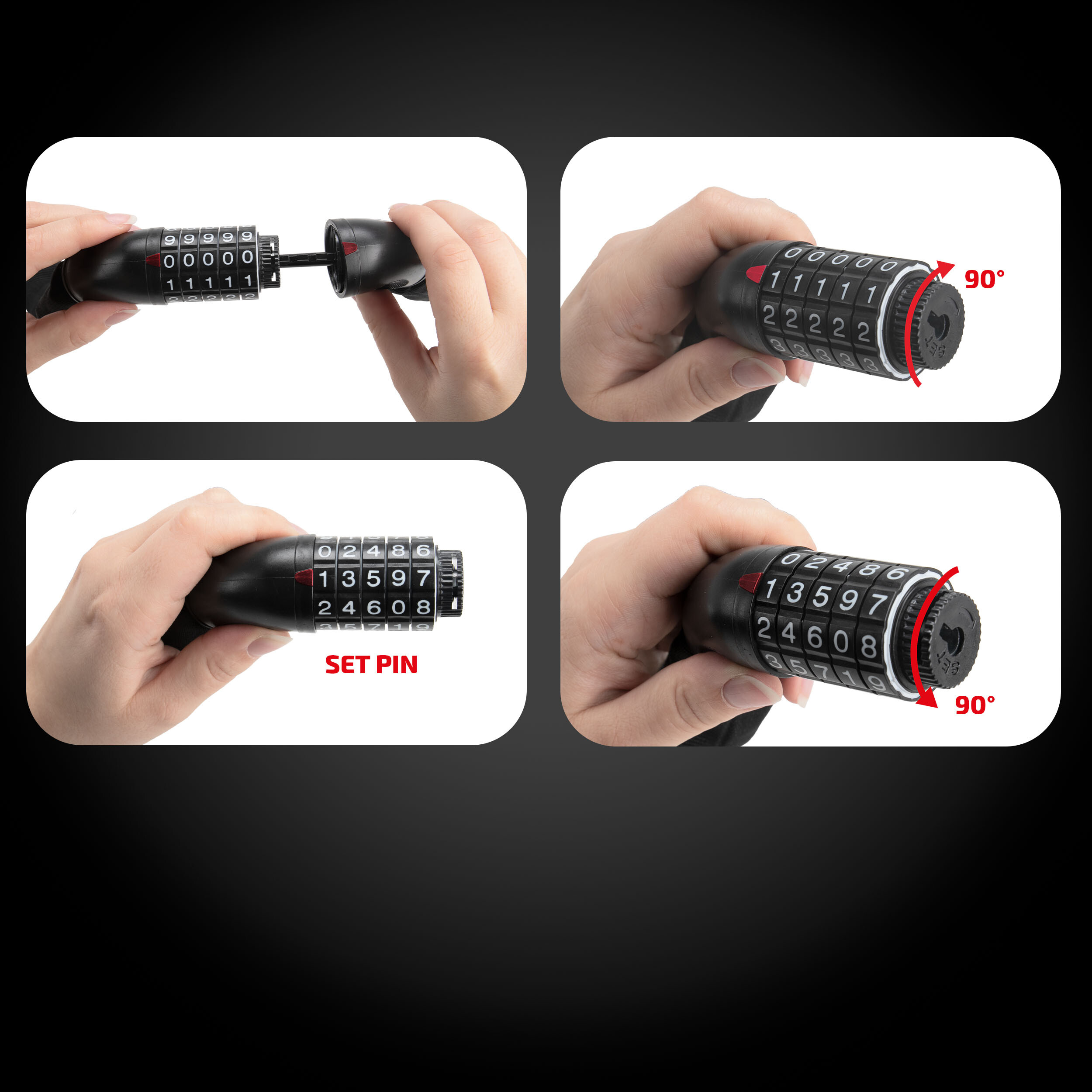 Fahrrad-Zahlenschloss | HEYNER® BICYCLE LOCK M