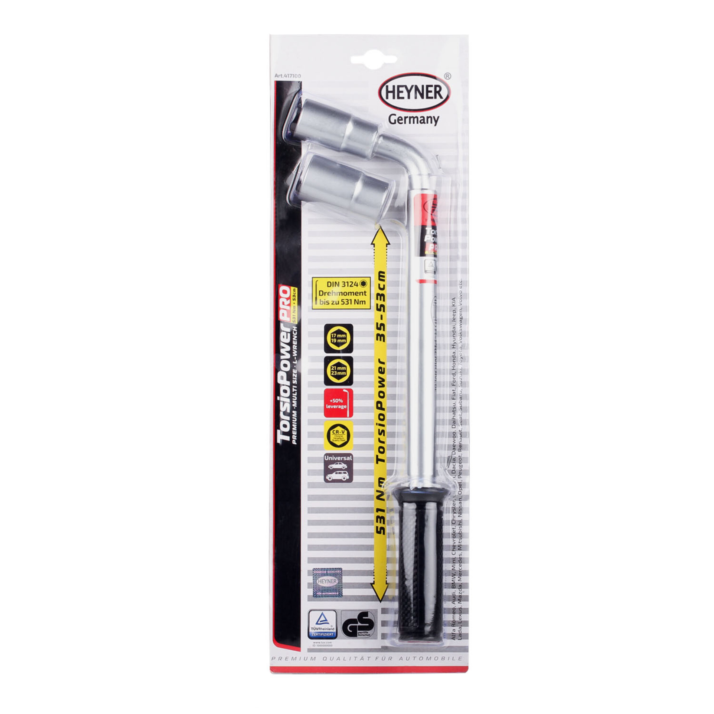 Radmutterschlüssel Multi-Size | HEYNER® Torsio Power PRO