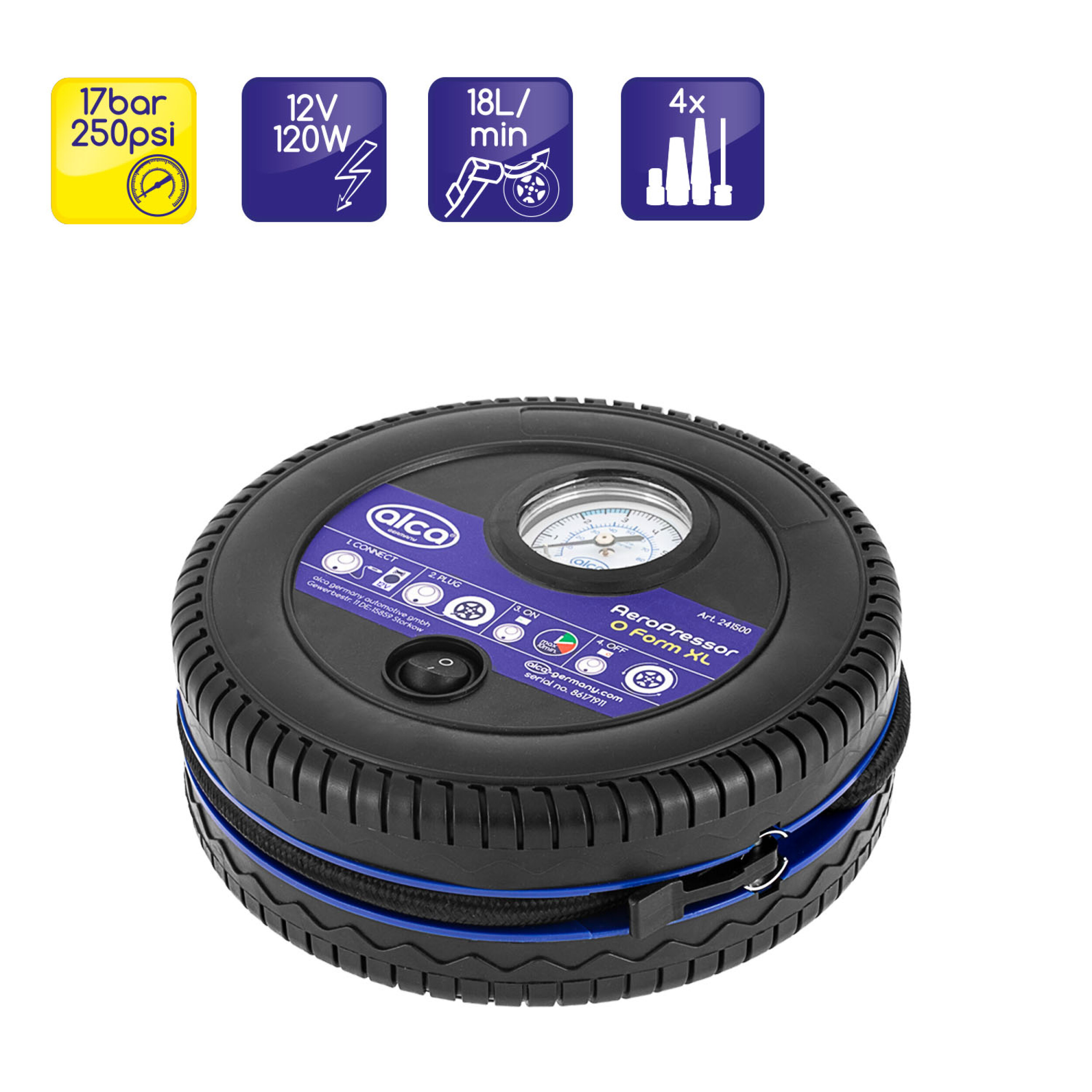 O-Form Kompressor 12V | alca® AeroPressor O Form XL