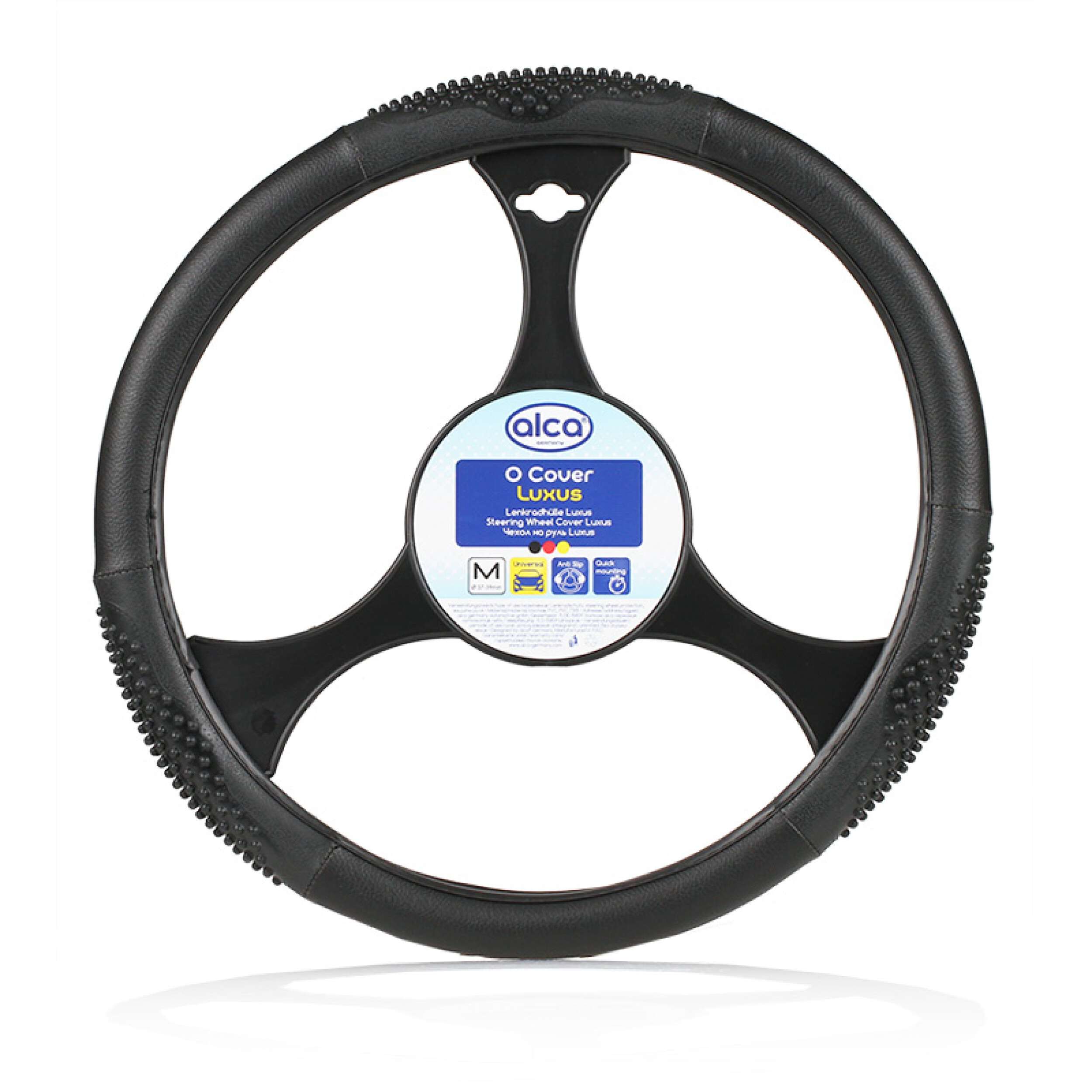 Lenkradhülle ''Luxus'' schwarz genoppt | alca® O-Cover