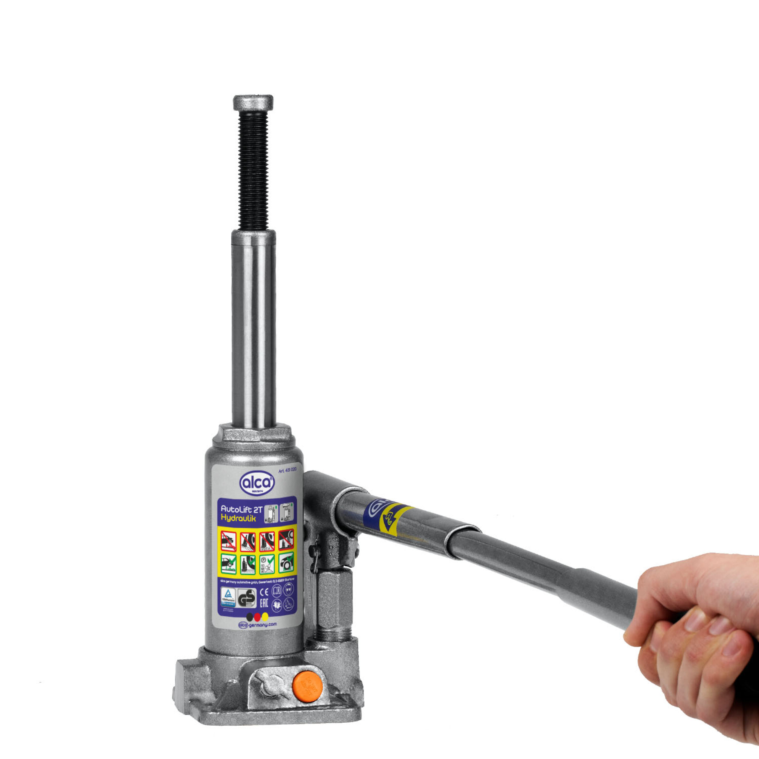 Hydraulischer Unterstellheber im Koffer | alca® Auto Lift Hydraulik 2t
