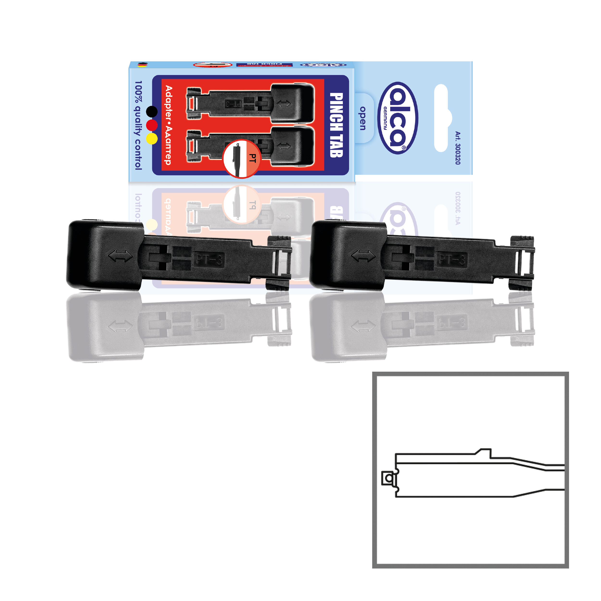 Adapter 2er-Set | alca® PINCH TAB