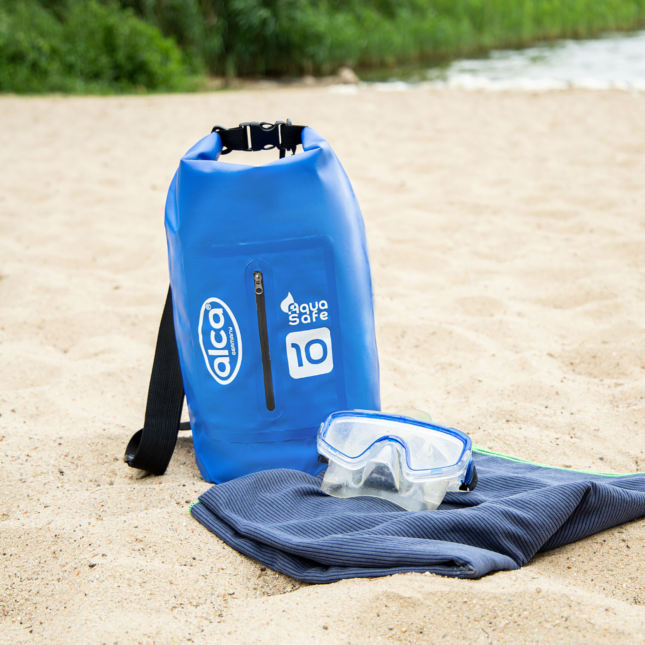 Waterproof dry bag with zippered pocket | alca® DRY BAG 10L