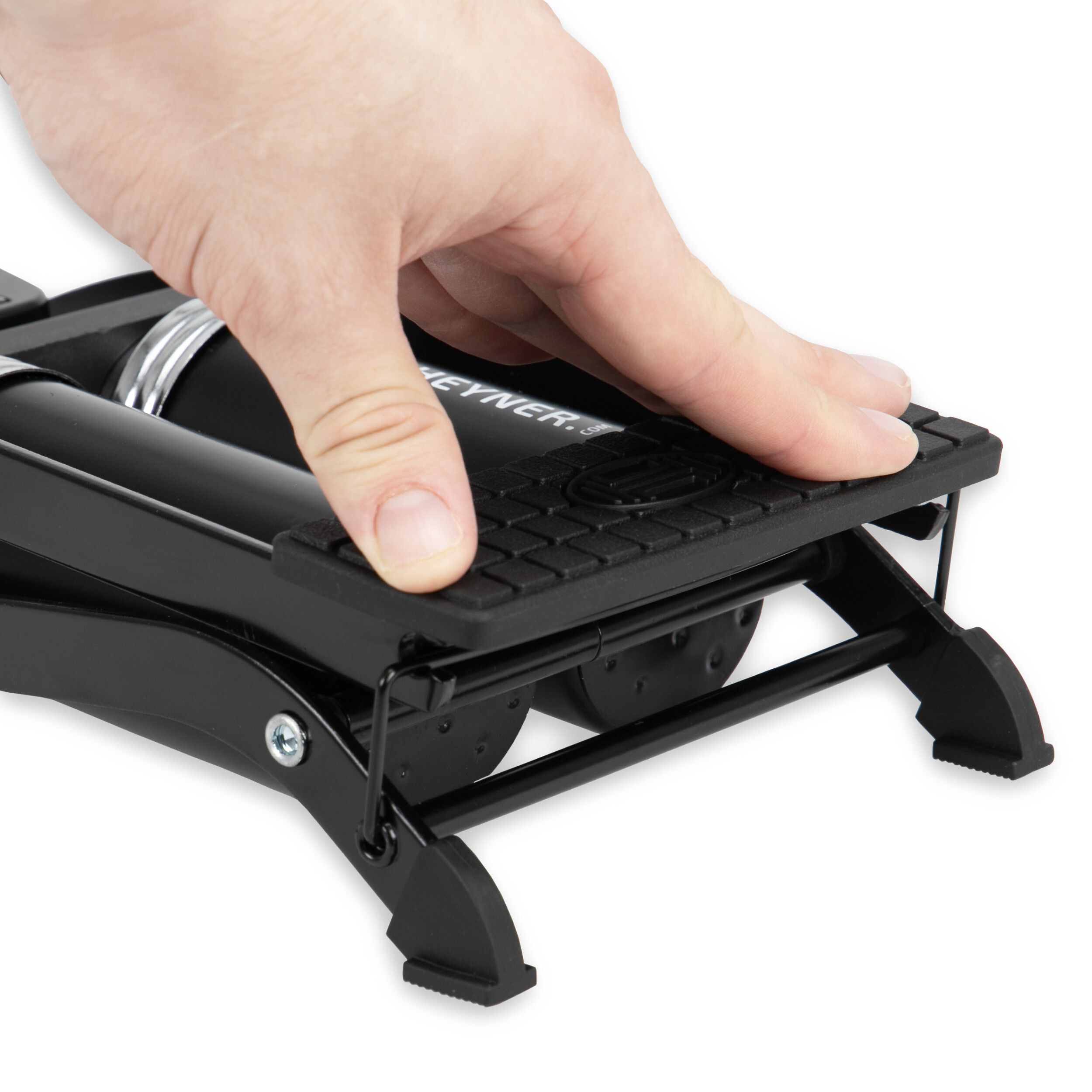 2-Zylinder Fußpumpe digitales Manometer | HEYNER® Pedal Max Digital PRO