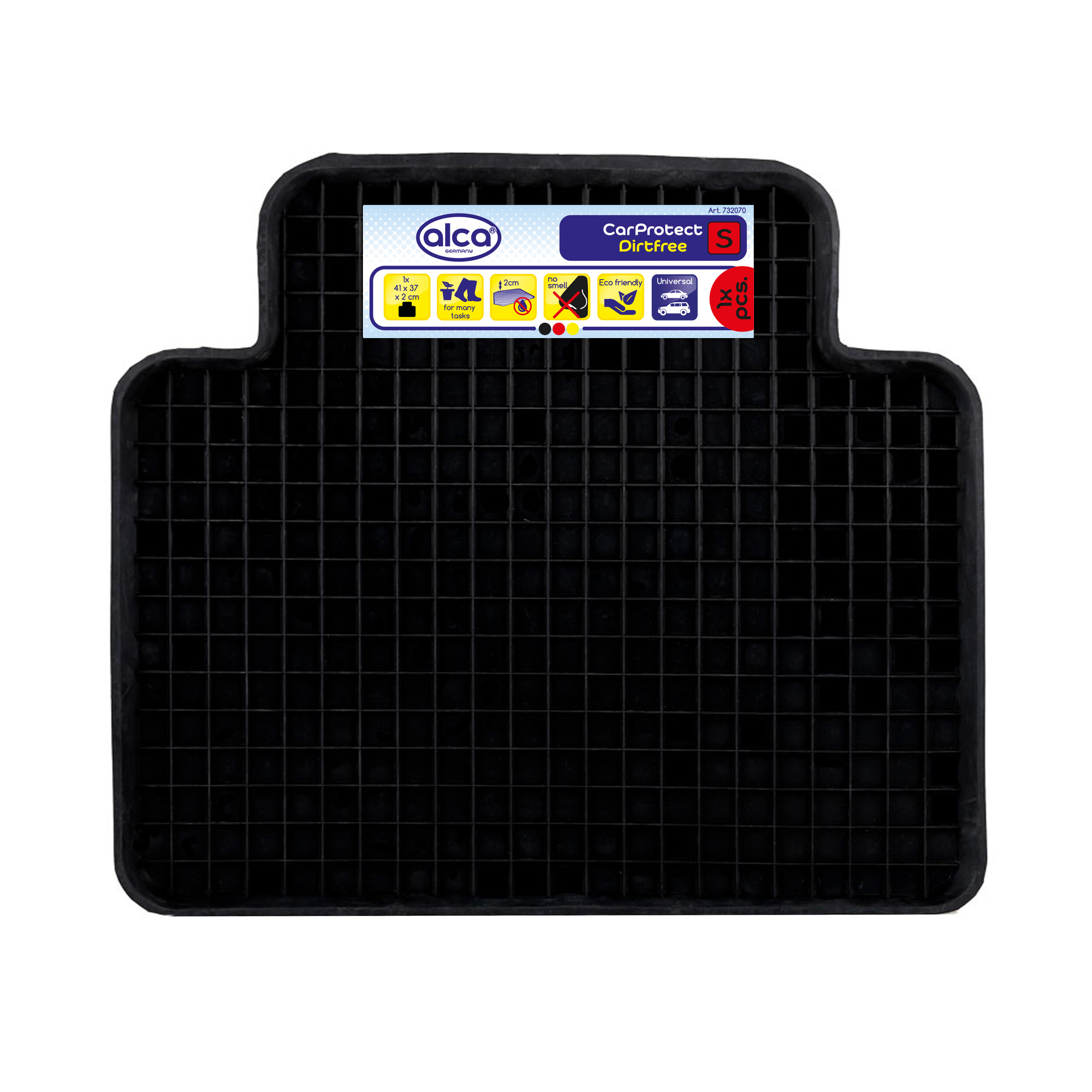 Gummi-Schalenmatte schwarz | alca® CarProtect Dirtfree