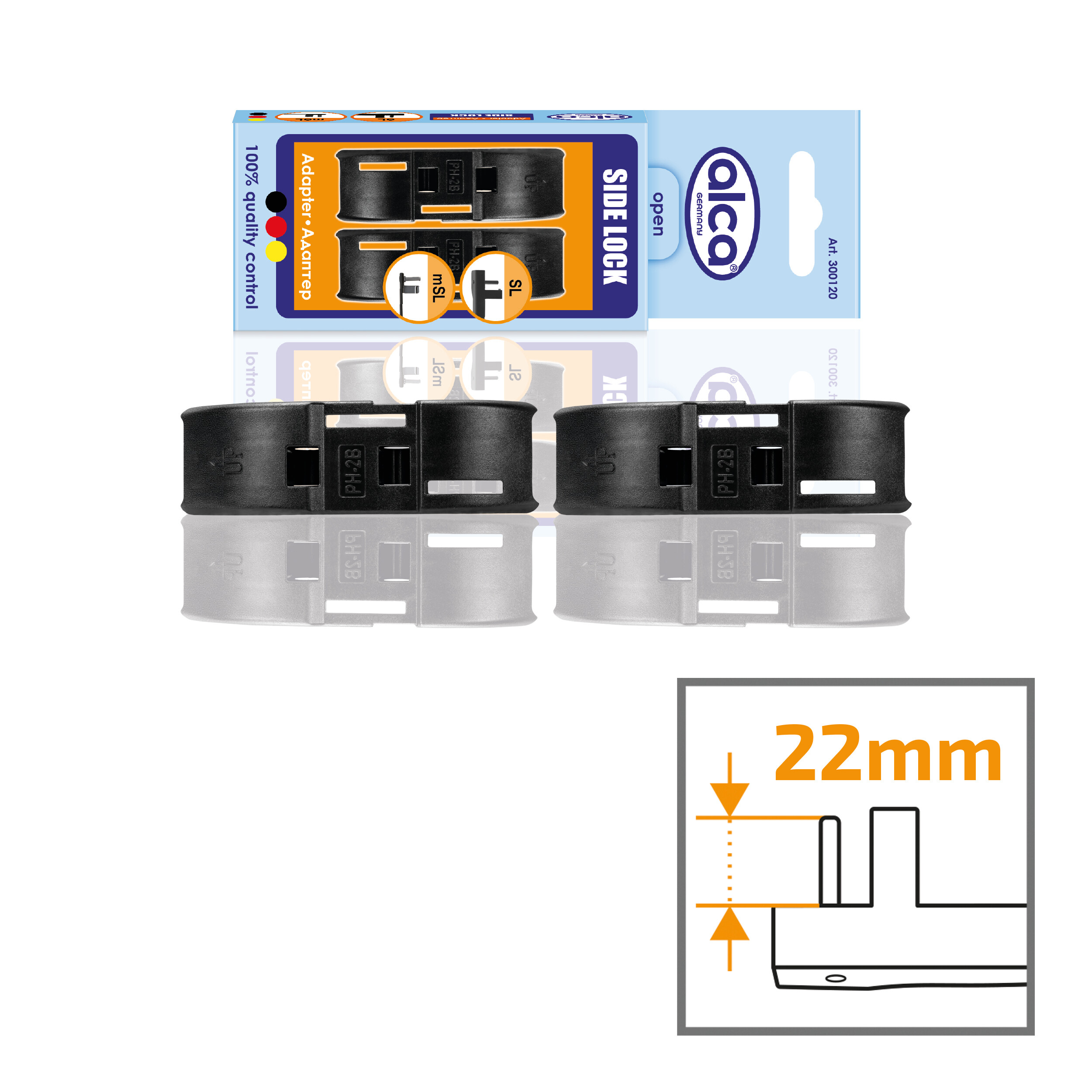 Adapter 2er-Set | alca® SIDE LOCK