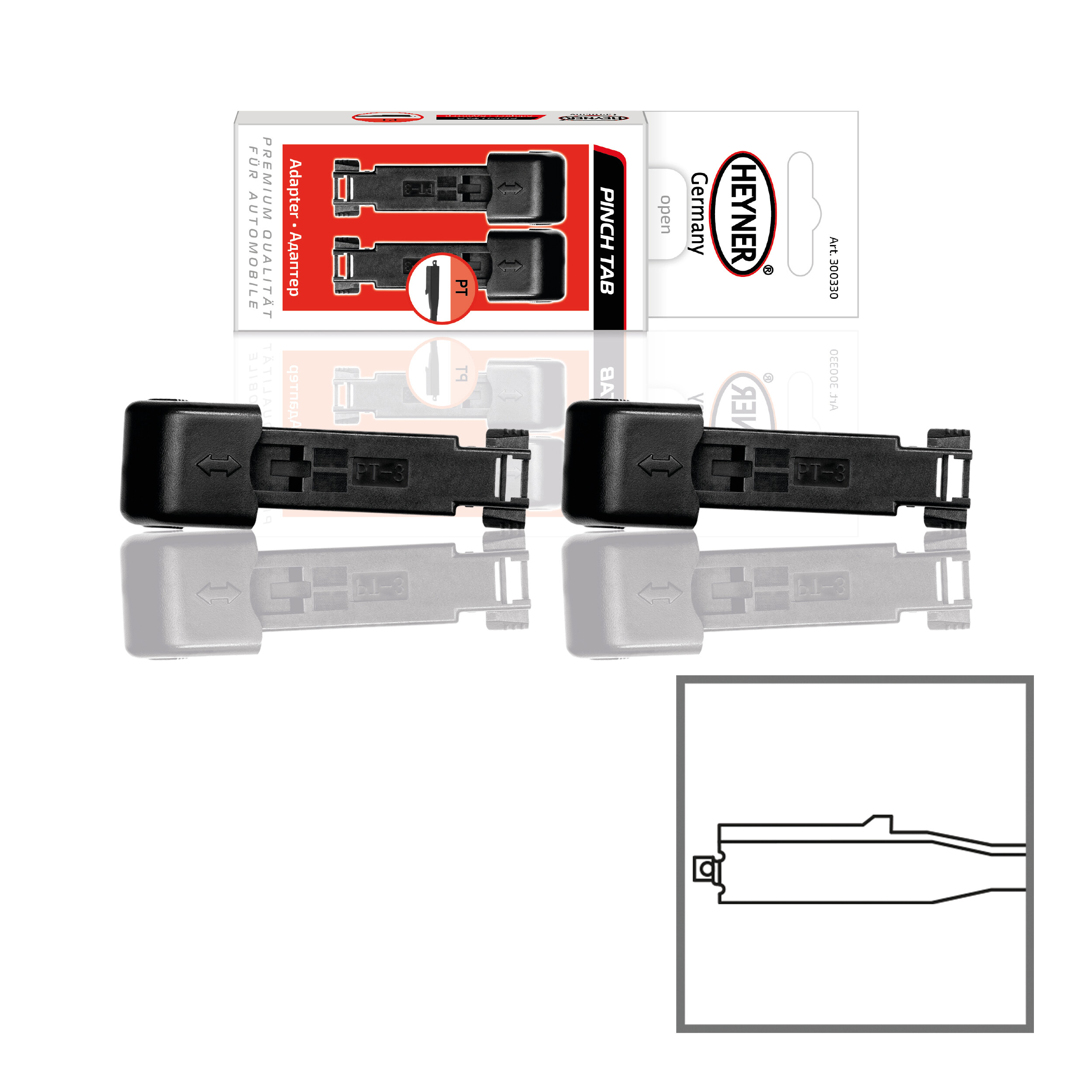 Adapter 2er-Set | HEYNER® PINCH TAB