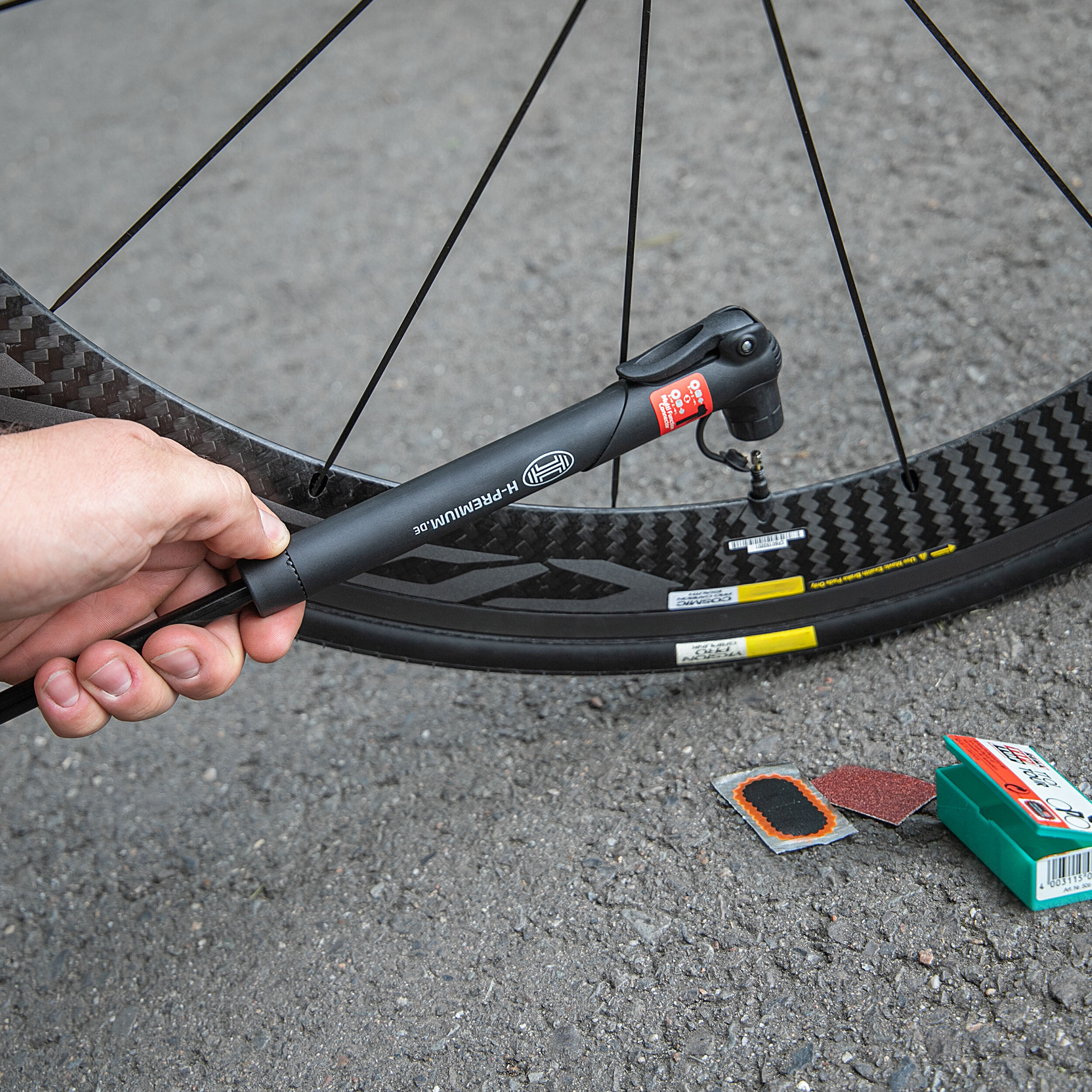 Mini Hand-Luftpumpe für Fahrräder | HEYNER® AeroStarCompact PRO