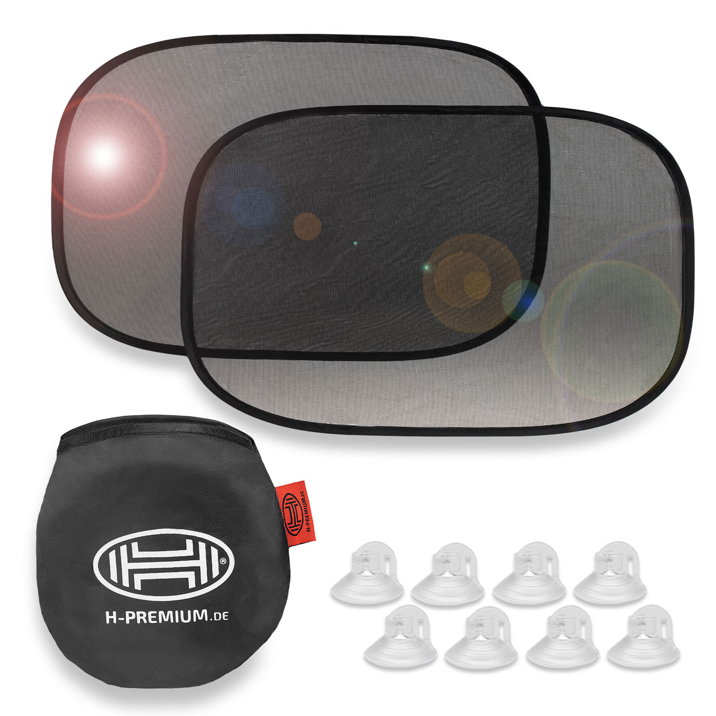 Auto Sonnenschutz mit Saugnapf 80x44cm 2er-Set | HEYNER® UV Protect PRO