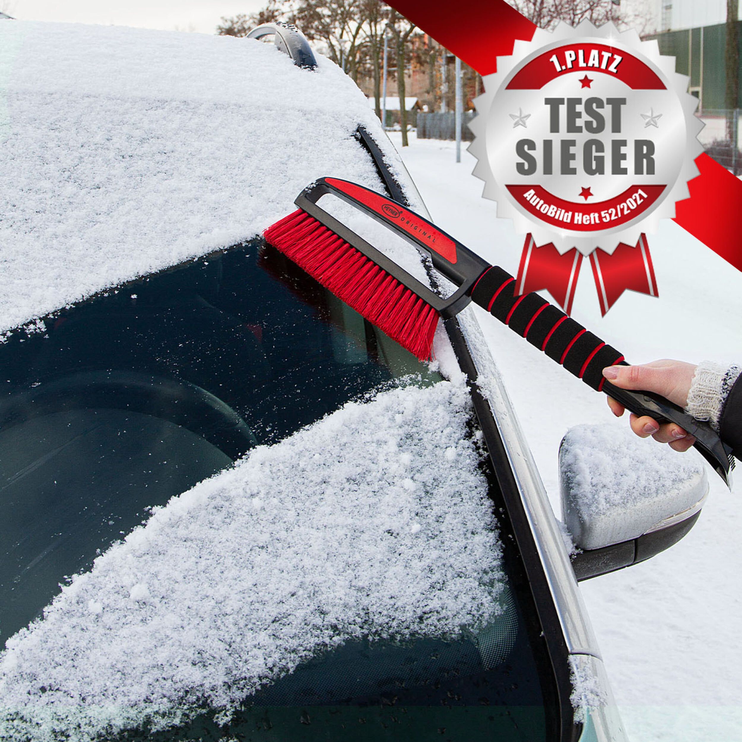 Premium Eiskratzer mit Besen 50cm | HEYNER® SnowStar M PRO